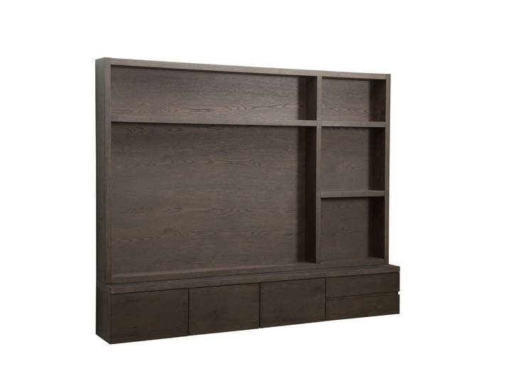 TV-Schrank Lachance braun, 3 Türen & 2 Schubladen, Eichenfurnier