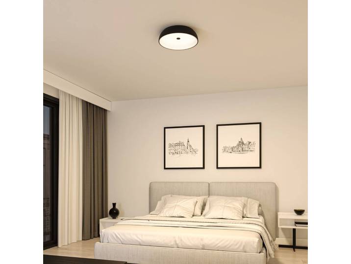 Paulmann LED Deckenleuchte Jaron, dimmbar, schwarz, für Wohn- / Esszimmer, Metall, Modern