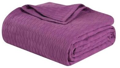 Home City, Inc. Diamond Blanket, King, Purple