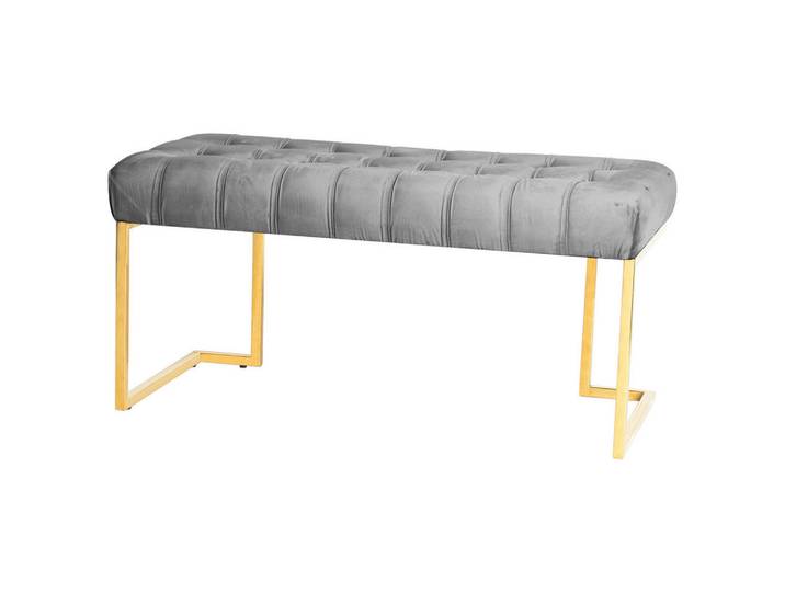 Kayoom Hockerbank, Grau, Kunststoff, 47x48x100 cm, Bsci, Schlafzimmer, Bettbank