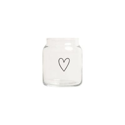 Vase aus Glas klein Herz