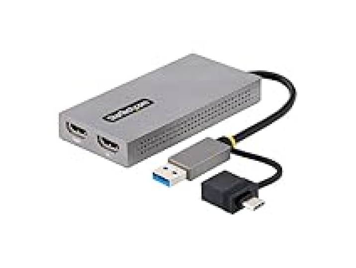 StarTech Convertisseur USB 3.0 A/C vers 2x HDMI 4K30+1080p, Win/Mac