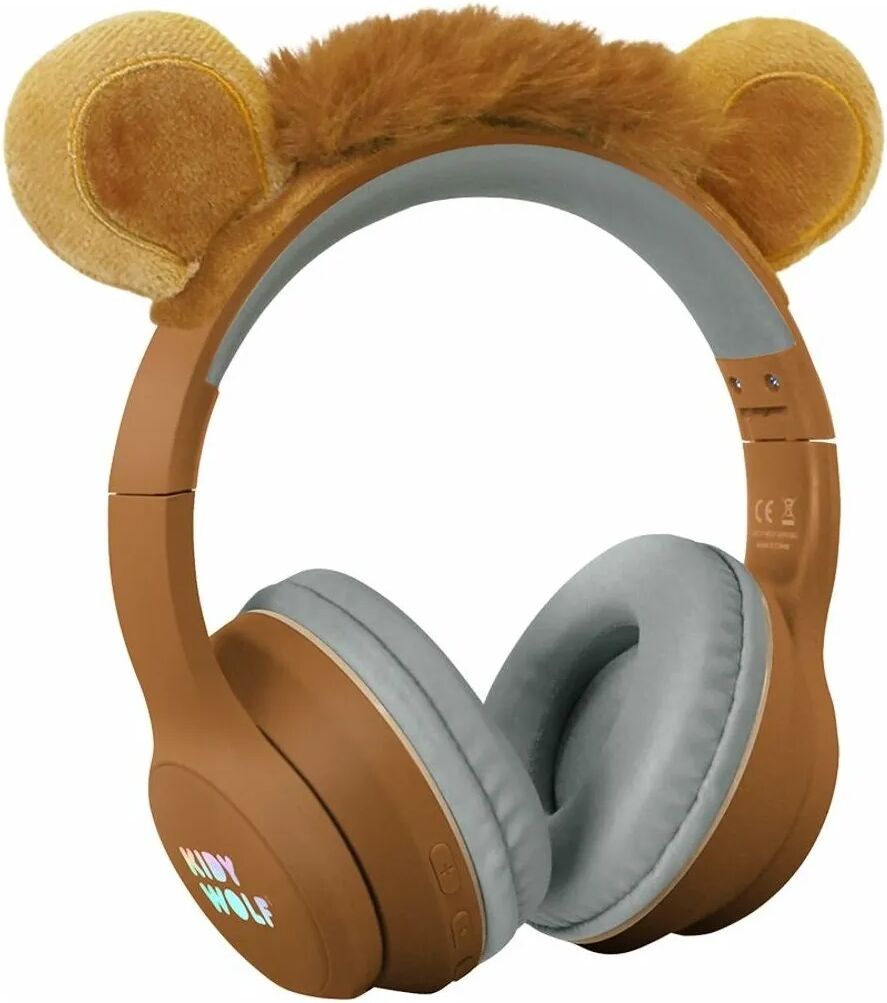Kidywolf Casque audio Lion Jaune moutarde taille unique