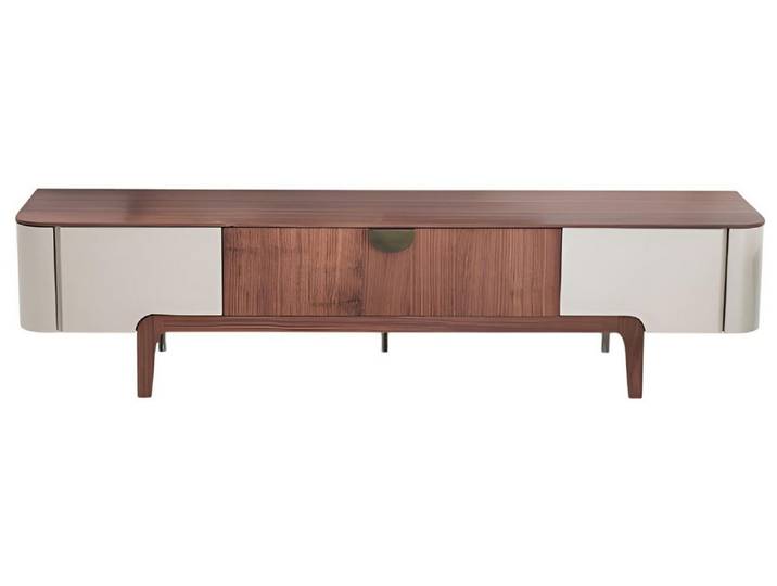 JVmoebel Sideboard Braunes Holz-Sideboard mit polierter Oberfläche und Stauraum
