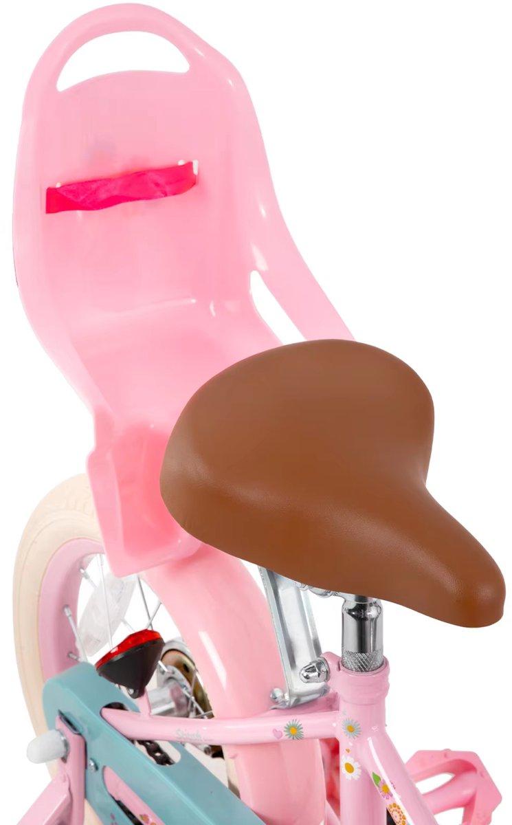 Kinderfahrrad 16 Zoll (40,5 cm) Unisex - Mit Stützrädern, Korb, Klingel & Puppensitz - Weiß