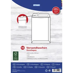 Stylex Versandtaschen, DIN C4, 10 Stück, FSC