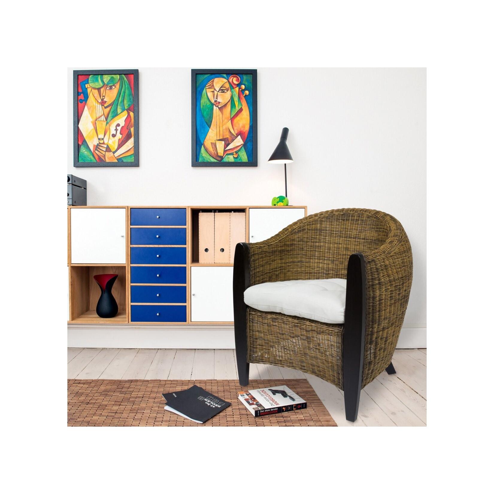 Sedex SEDEX Bari Rattansessel Handgefertigt aus Rattan Bicolor mit Holzgestell