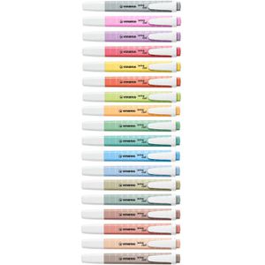 Stabilo Textmarker swing cool NatureCOLORS, 18 Stück, Strichbreite 1 - 4mm, im Etui, Erdfarben, sortiert