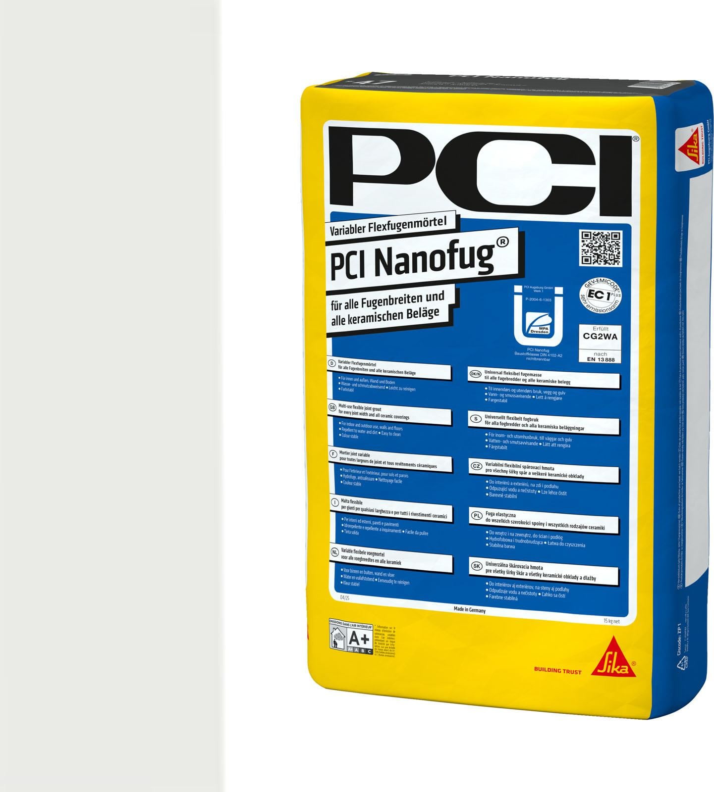 PCI Nanofug Variabele flexibele voegmortel voor steengoed en aardewerk, type pergamon, 15 kg van PCI Augsburg