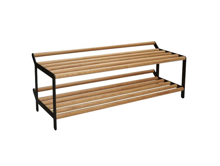 Essem Design Tamburin Schuhregal 60cm Eiche-schwarz