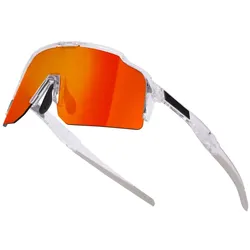 Force Strive Fahrradbrille transparent/rot verspiegeltes Glas
