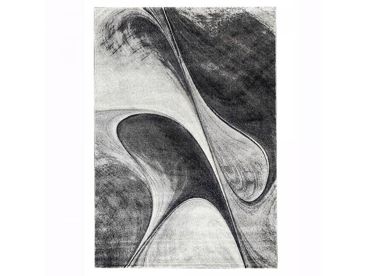 Tapis salon tissé motif géométrique doux et soyeux, gris 160x230