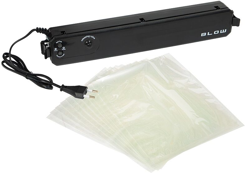 Máquina de Selar a Vácuo Portátil 70W c/ 10 Sacos de Vácuo VS-02 - BLOW
