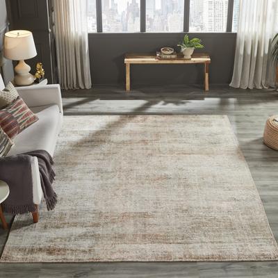 KALATY Urban Distress Abstract Beige Handmade Area Rug