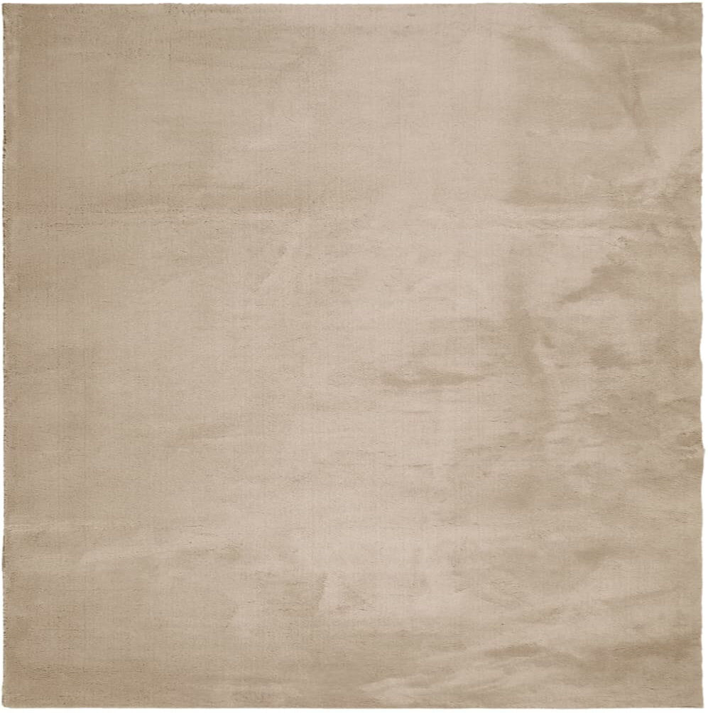 17 Stories Rug "HUARTE" Short Pile Soft and Washable Sand Sand Square 120cm