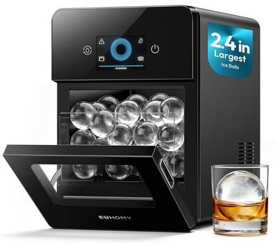 "Euhomy IM045SBL 2.4"" Black Countertop Ice Ball Maker"