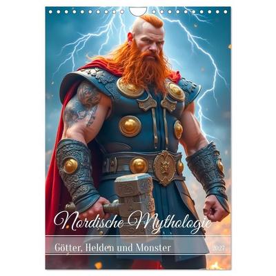 Nordische Mythologie - Götter, Helden und Monster (Wandkalender 2027 DIN A4 hoch), CALVENDO Monatskalender