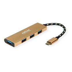 ROLINE GOLD USB 3.2 Gen 1 Hub, 4fach, Typ C Anschlusskabel 14.02.5049