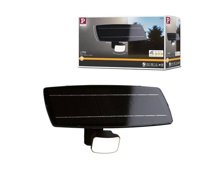Paulmann 95706 Projecteur solaire Smart Home Zigbee 3.0 Flotas Zigbee IP65 3000K 700lm anthracite