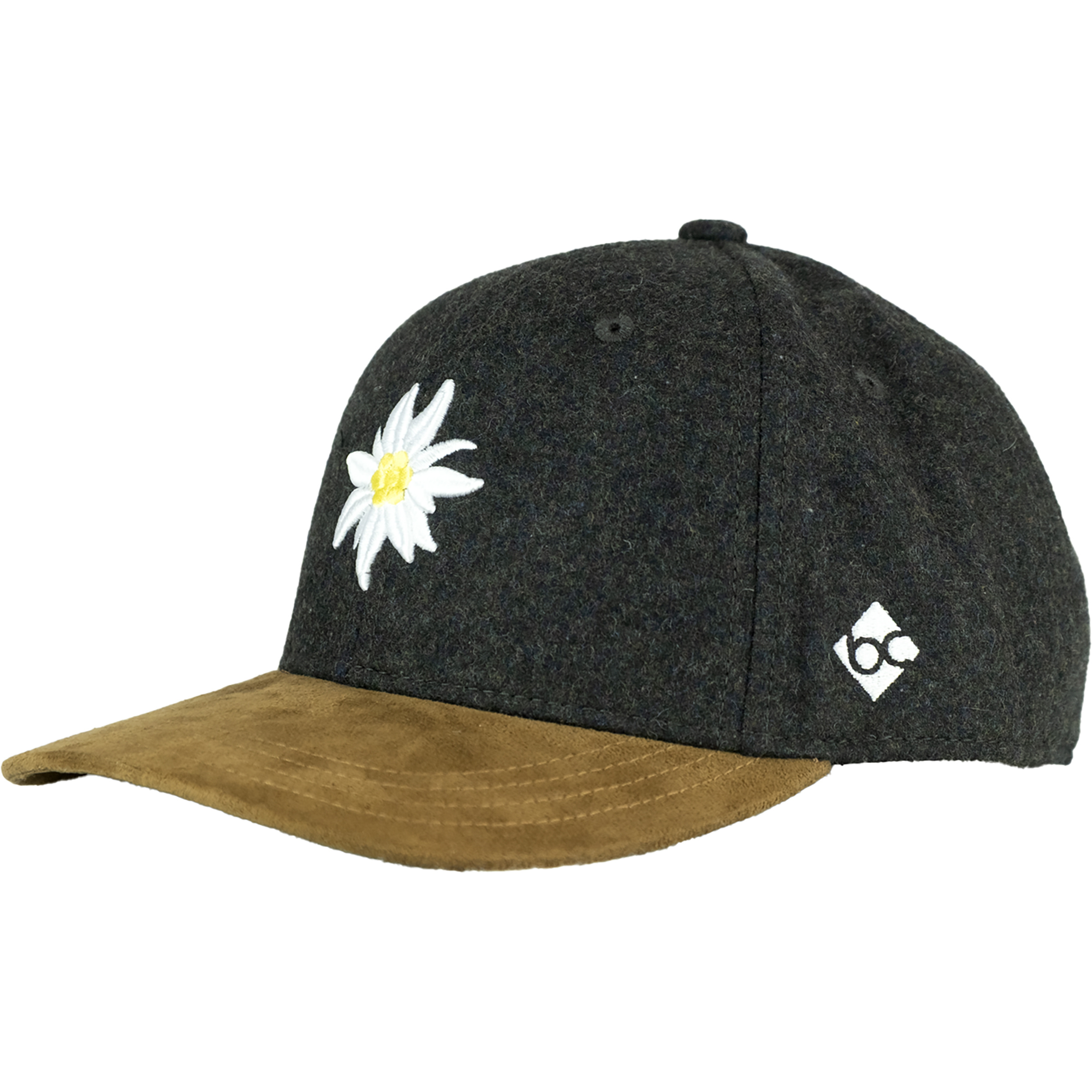 Bavarian Caps Edelweiß Klassik Halfcurved Cap Basecaps grau Lifestyle
