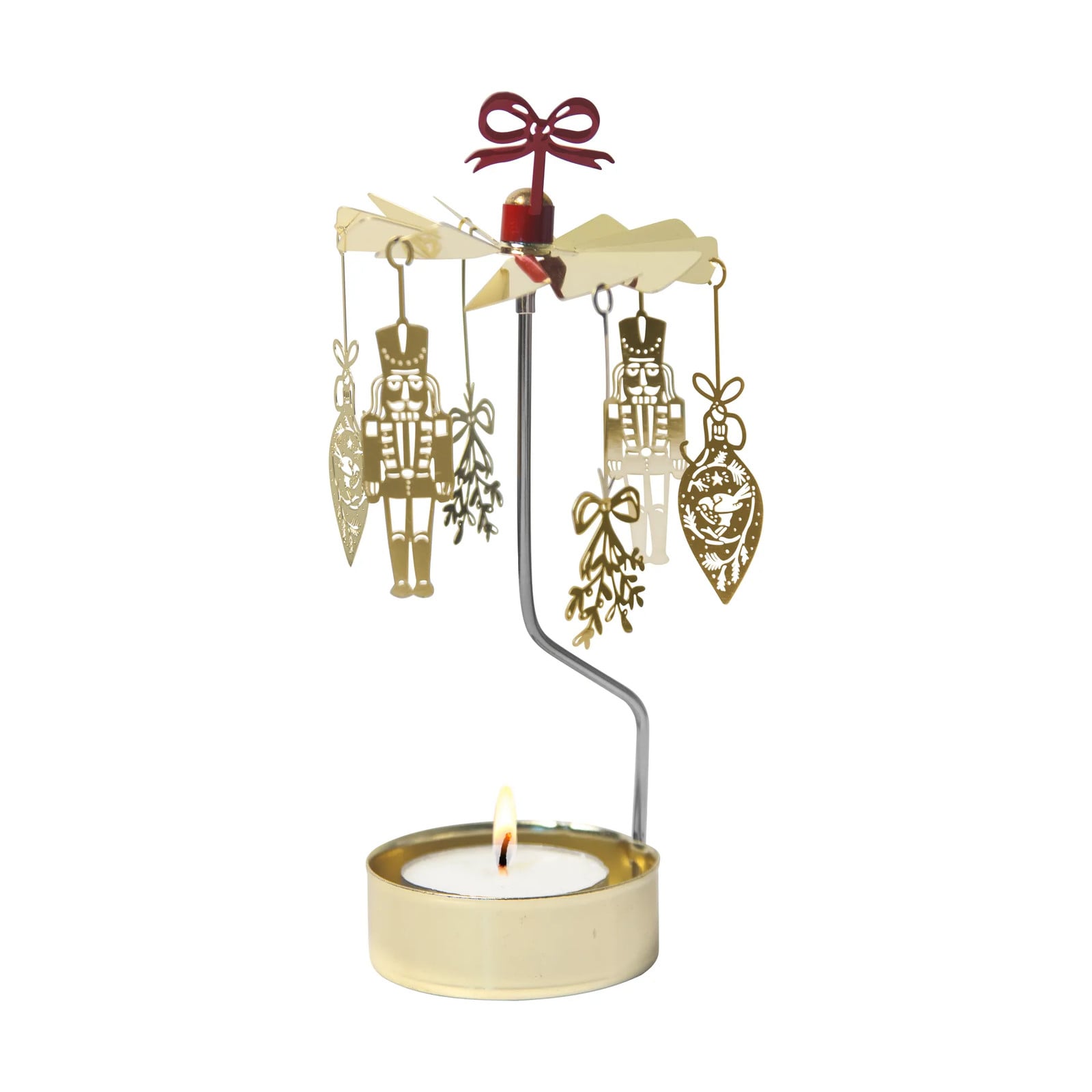 Pluto Design Noel theelicht carrousel Goud