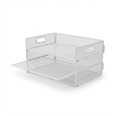 Relaxdays Dokumentenablage, Metall, 3 Fächer, Büro, Home Office, HxBxT: 20,5x32,5x23,5 cm, Schreibtisch Organizer, weiß