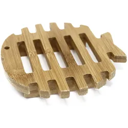 Hemu Wood Soap Dish - Fish