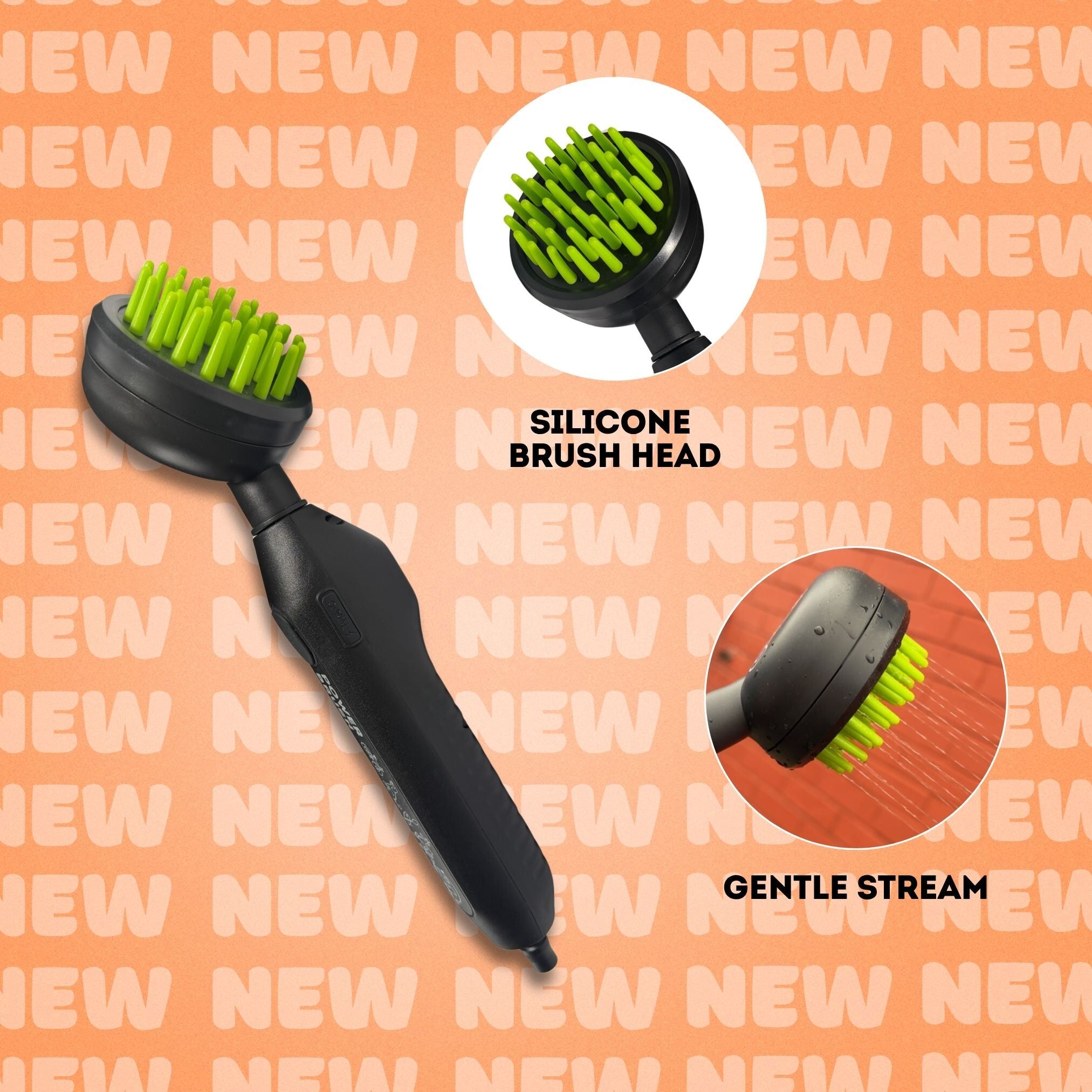 ORIGINAL Mud Daddy   Silent Power Brush   Pet Shower Brush   Water Brush For Cats, Dogs And Horses   Keep Your Pets Clean
