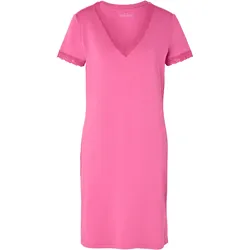 Tchibo - Nachthemd mit Spitzenbesatz - Damen - Gr. S - pink
