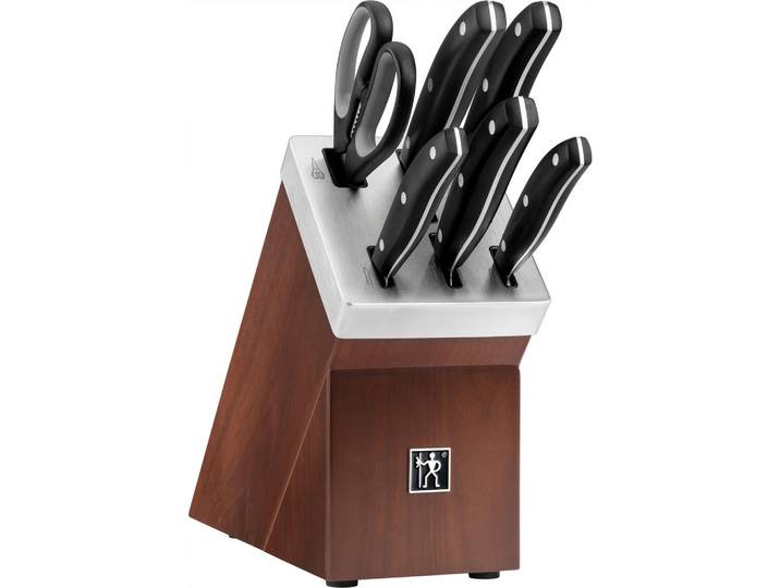Henckels by Zwilling Messerblock, Braun, Schwarz, 7-teilig, Kochen, Küchenmesser, Messersets