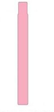 Zebra 10012713-5K adhesivas rosas 25x254mm