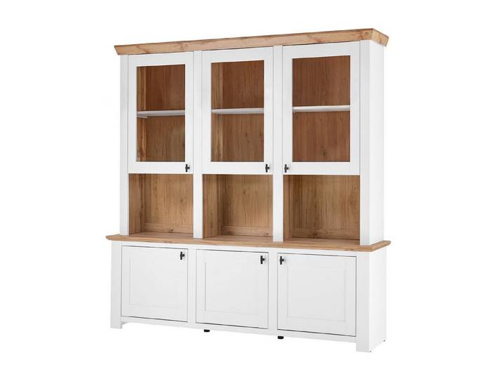 Möbel Stellbrink Küchenbuffet Buffetschrank Bristol - Pinie Weiß / Eiche Wotan