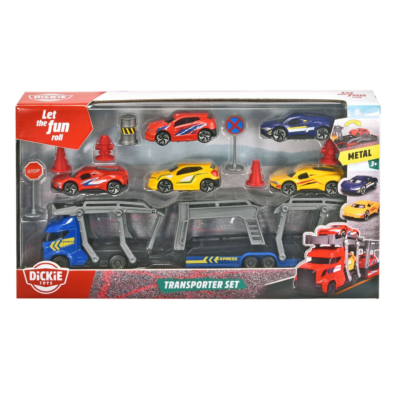 Dickie City Set met sleepwagen, auto's en accessoires