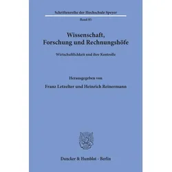 Wissenschaft, Forschung und Rechnungshöfe., Fachbücher von Heinrich Reinermann, Franz Letzelter