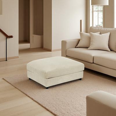 ZWYO HOSIMU "40"" Corduroy Rectangular Ottoman with Sturdy Legs"