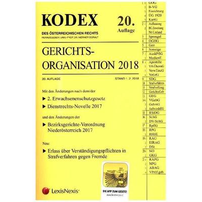 KODEX Gerichtsorganisation 2018, Taschenbuch von , LexisNexis ARD ORAC, 978-3-7007-6594-3