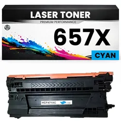 XXL Toner kompatibel für HP CF471X(657X) Color LaserJet Enterprise MFP M681dh/MFP M681f/Flow MFP M681z/Flow MFP M682z in Cyan