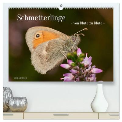 Schmetterlinge - von Blüte zu Blüte - (hochwertiger Premium Wandkalender 2027 DIN A2 quer), Kunstdruck in Hochglanz
