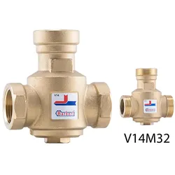 Barberi Thermostatisches Mischventil zur Rücklaufanhebung für Festbrennstoffkessel - Kv 9 - 55 C° Rp1