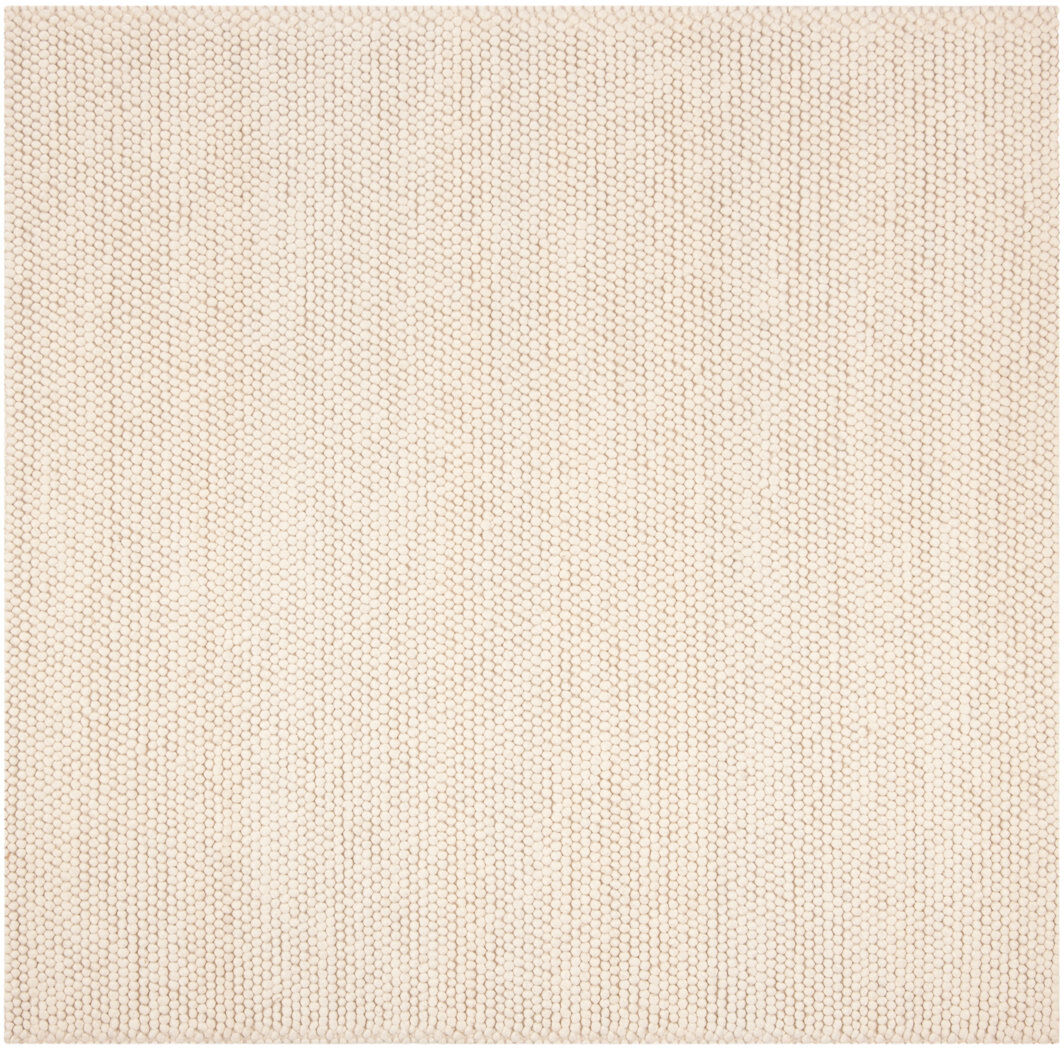 17 Stories Natura Solid Color Area Rug In Ivory Ivory Square 122 cm