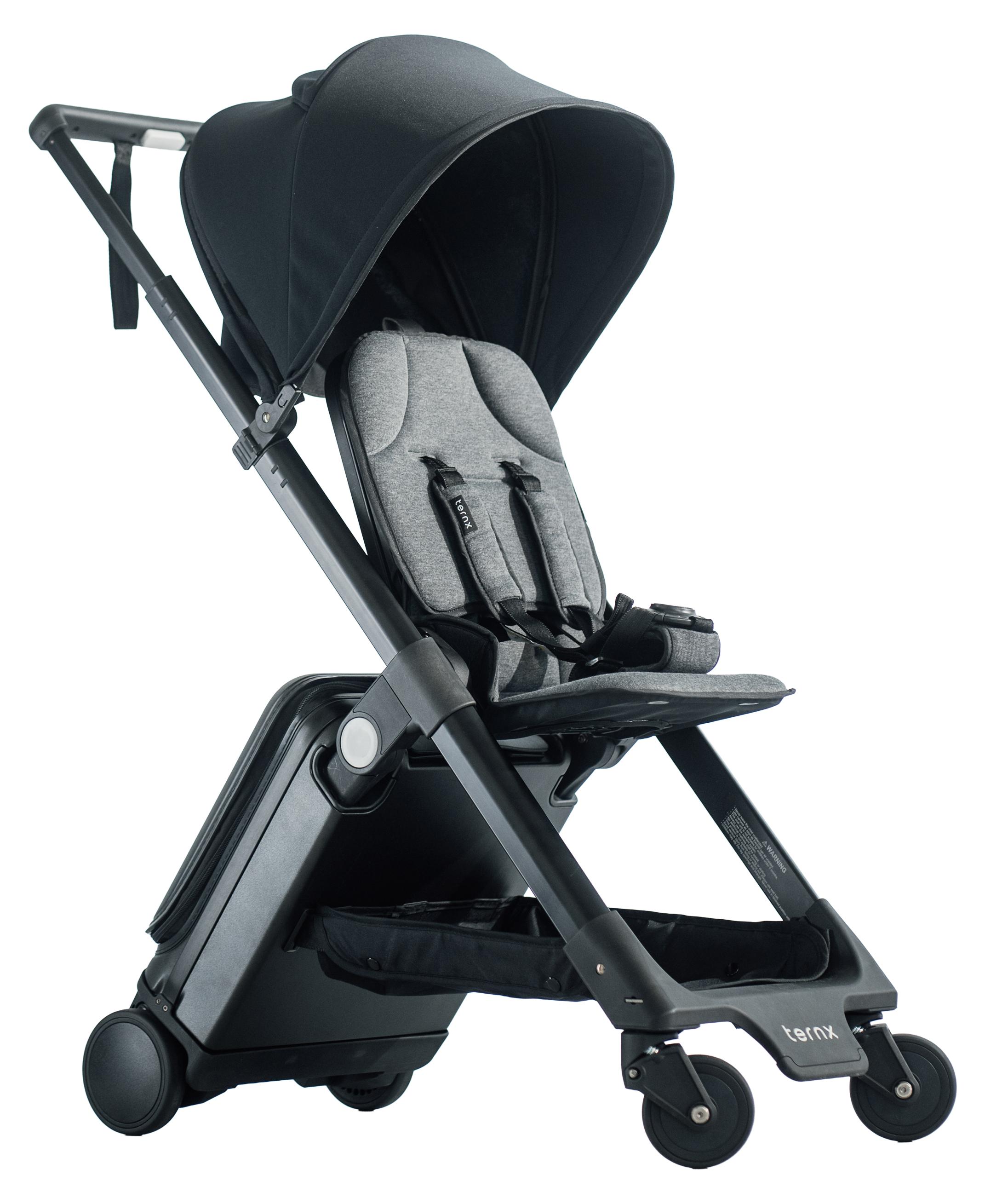 TERNX Reisebuggy Handgepäck Kinderwagen Flugzeug Koffer Cabin Size 2in1 ultrakompakt faltbar Baby Buggy Trolley bis 22 kg Premium Kinderwagen für Reisen Urlaub Citytrip