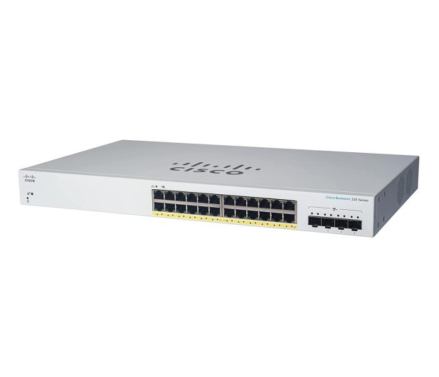 Cisco CBS220-24P-4X, Managed, L2, Gigabit Ethernet (10/100/1000), Power over Ethernet (PoE), Rack-Einbau
