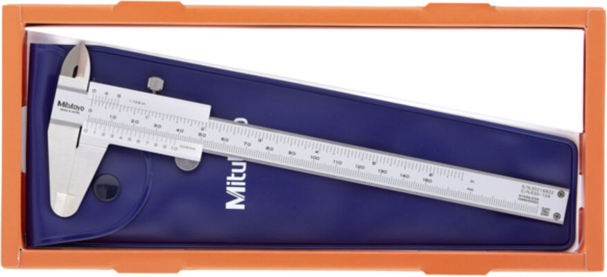Mitutoyo Nonius Messschieber 0-150mm/0-6", 0,05mm, Metrisch/Inch (530-104)