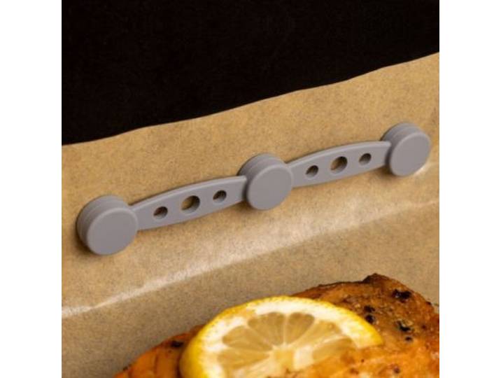 Essentielb - Aimant Lot De 4 Fixateurs Triples En Silicone - Maintien Sécurisé Papier Cuisson (Airfryer & Four)