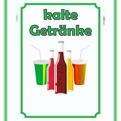 HB-Druck kalte Getränke Schild Hochkant A1 Rückseite selbstklebend