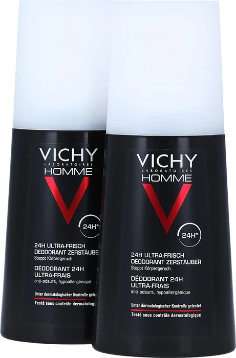Vichy Homme Deo Zerstäuber 2x 2x100 ml Deospray
