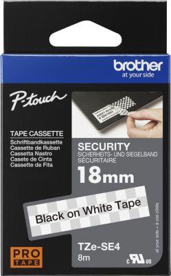 Brother Schriftbandkassette TZe-SE4, weiß/schwarz