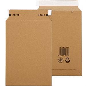 Smartboxpro Versandtaschen 210100525, braun, A4+, ohne Fenster, haftklebend, aus Karton, 25 Stück