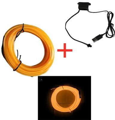 Inspired Living USB Neon LED Car Interior Light Strip Flexible Ambient Lighting usb drive 6 2m