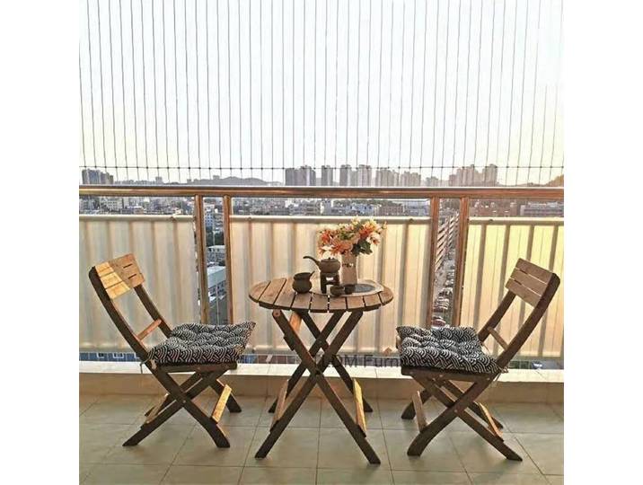 Ensemble de meubles de jardin modernes, ensembles de terrasse, Table à manger pliante en bois massif pour la maison, cour et chaises, bureau d'étude extérieur Portable X